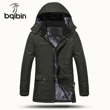 Горячая Толстая зимняя куртка Мужская парка ветрозащитная теплая длинная Парка мужская куртка зимняя куртка s плюс размер 3XL