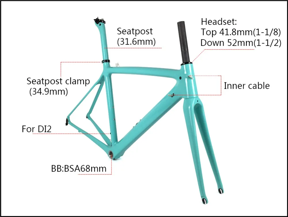 Spcycle T1000 полный углеродный шоссейный велосипед рама 700C дорожный руль для велосипеда, углеродный BSA 68 мм OEM гоночный велосипед Рамка комплект 50/53/55 см