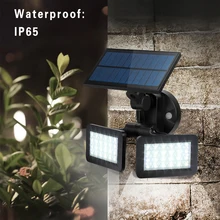 48 уличные светодиодные лампы водонепроницаемый внешний светильник сад Солнечный свет настенный уличный прожектор лампа датчик движения светодиодные солнечные лампы