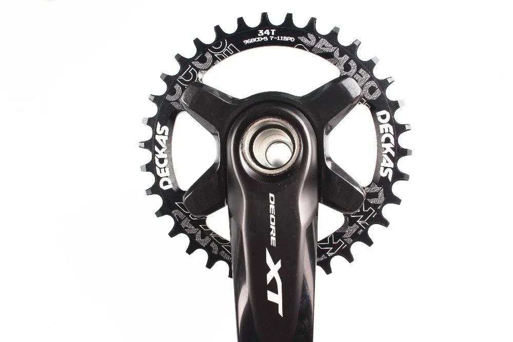 Bike chainring Deckas Round/Oval 96bcd Chainring MTB Mountain Bike Bicycle 32T 34T 36T 38T Crankset Tooth Plate 96bcds For M7000 M8000 M9000