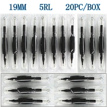 YILONG 20 x одноразовые насадки для тату трубки с иглы в ассортименте 5RL Размер 3/"(19 мм) для пистолет для татуировки чернил чашки комплект держателей