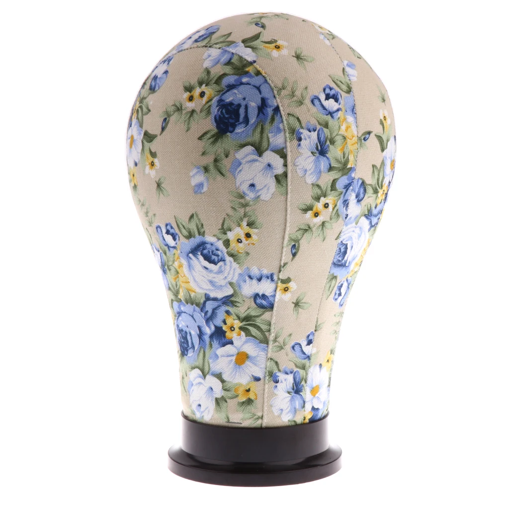 Mannequin Model Cork Head Canvas Cover Wig Making Hat Display Manikin Holder #D