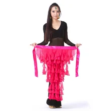 Sexy Belly Dance Costume Hip Scarf Belt Waves tassel Skirt 10 colours