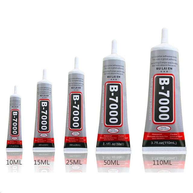 B 7000 Glue with Tips, Fabric Super Glue B7000 Rhinestone Crafts Clear  Liquid Glue Super Adhesive