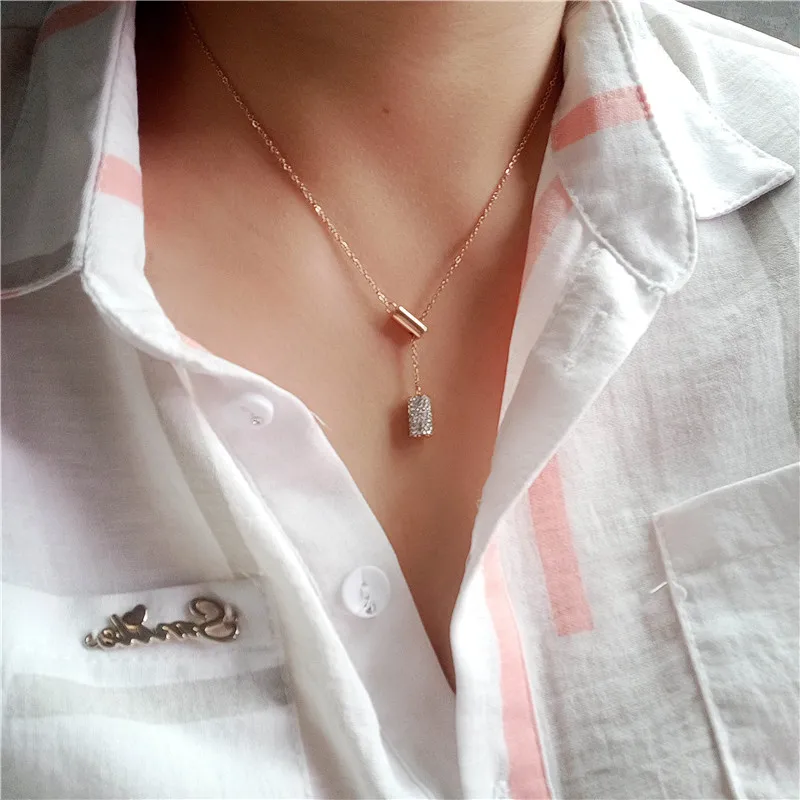 

Stainless Steel Necklace Women Rose Gold Color Coin Heart Butterfly Short Necklaces & Pendants 2019 Fashion Jewelry All Match
