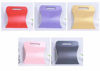 

20pcs 29*19*6cm Large Size Pillow Paper Box Wedding Candy Cardboard Box Handle Gift Box For Scarf Jewelry Gift Packaging Box