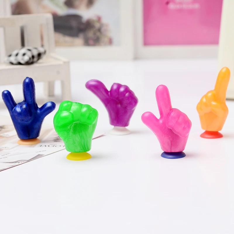 

Cartoon TPR Soft Hand Gesture Mini Suction Cup Promotional Toy Kis Stationery Pen Loop