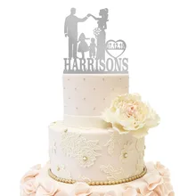 Индивидуальные свадебные топперы для тортов для жениха и невесты для девочек и мальчиков, праздничный торт, украшенный для семьи, юбилей, на заказ