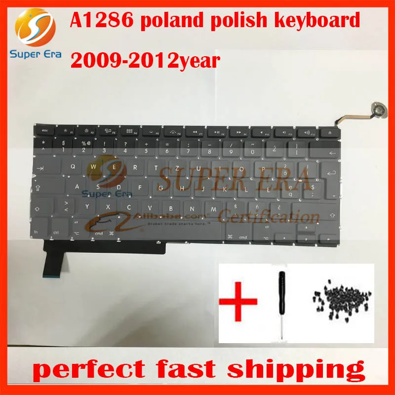 5 шт./лот для MacBook Pro 15 ''A1286 Польша польский клавиатура без подсветки подсветкой 2009 2010 2011 2012 год