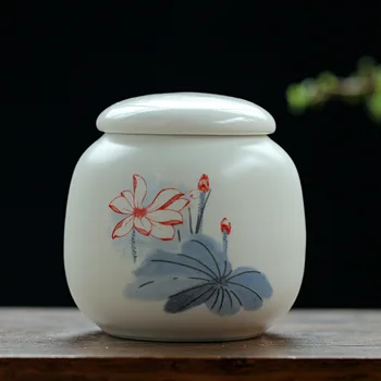 

New Chinese Traditional Tea Jar Food Container Pot Candy Cans Mini Kitchen Spices Storage Box Dry Fruit Jars With Lid Salt Tanks