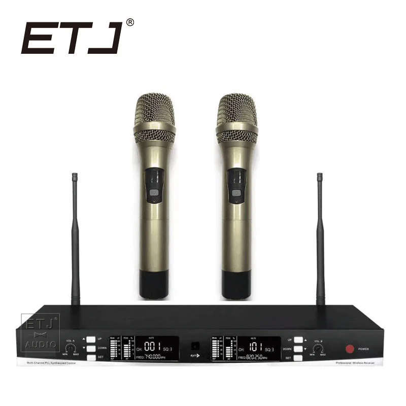 

ETJ Brand Professional UHF Wireless Mic Stage Performance Wireless Microphone System LX-8004