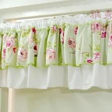 Хлопок саржа кружева розовый плед деревенский полутени занавески для кухни кофейный занавес 150*40 см Индивидуальные