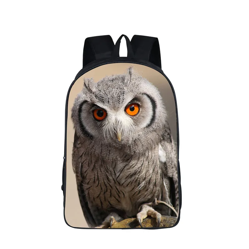 Рюкзаки с тигром с принтом животных для мальчиков и девочек-подростков, Детский рюкзак с изображением совы, орла, детские школьные сумки, Mochila De Lona Escolar Qihong - Цвет: 16MTY04