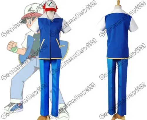 

Pokemon GO Ash Ketchum Satoshi Cosplay Costume Season 1 Halloween Costume