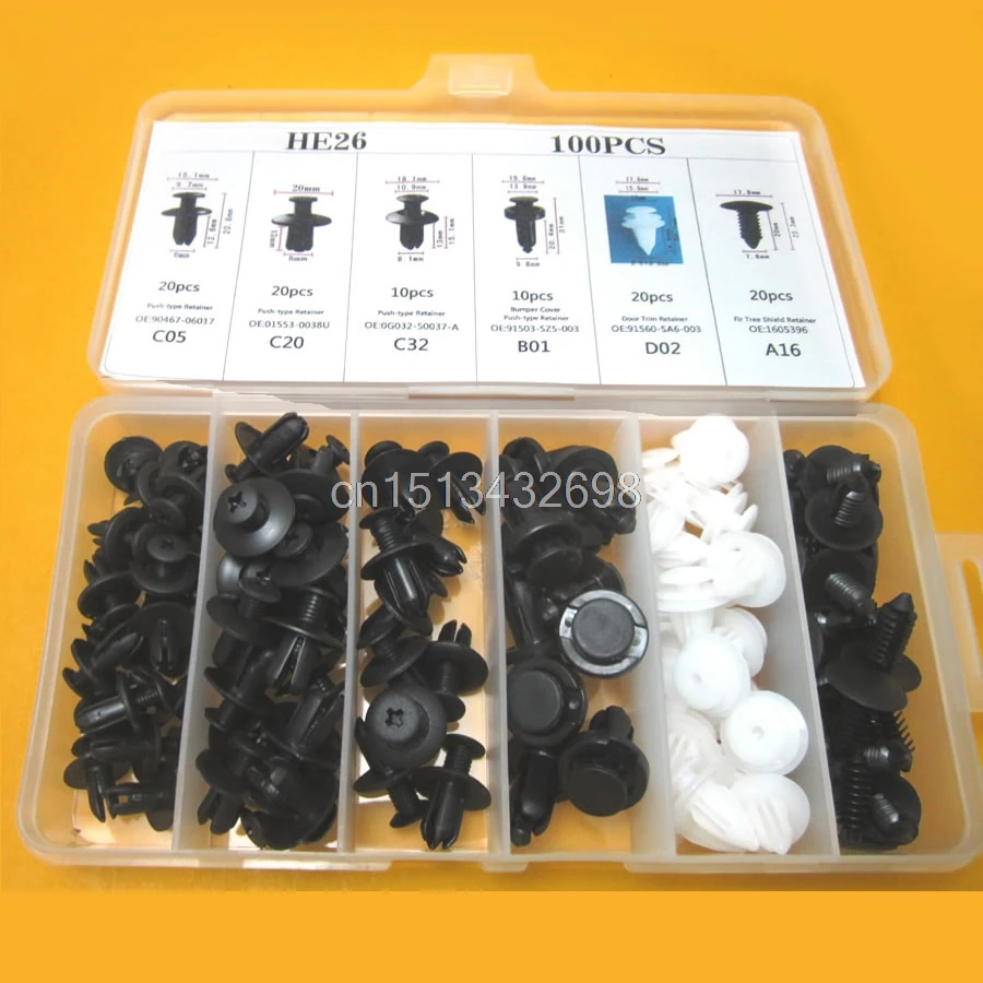 100x Tür Panels Stoßstange Abdeckung Fender Automotive Kunststoff