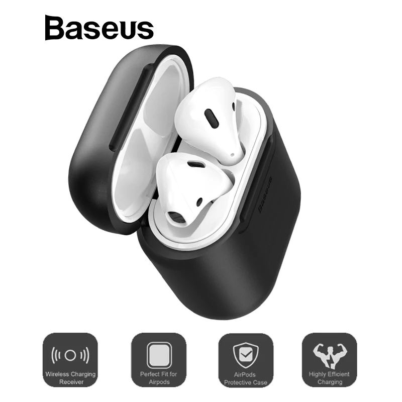 

Baseus Wireless Charging Receiver Case For AirPods Silicone TPU Ultra Thin Case for Apple Airpods Support Wireless Charging