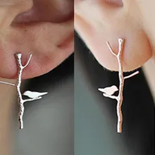 Прекрасный Птица уха дерево серьги веточки длинные персонализированные серьгу для Для женщин Brincos Элегантные украшения
