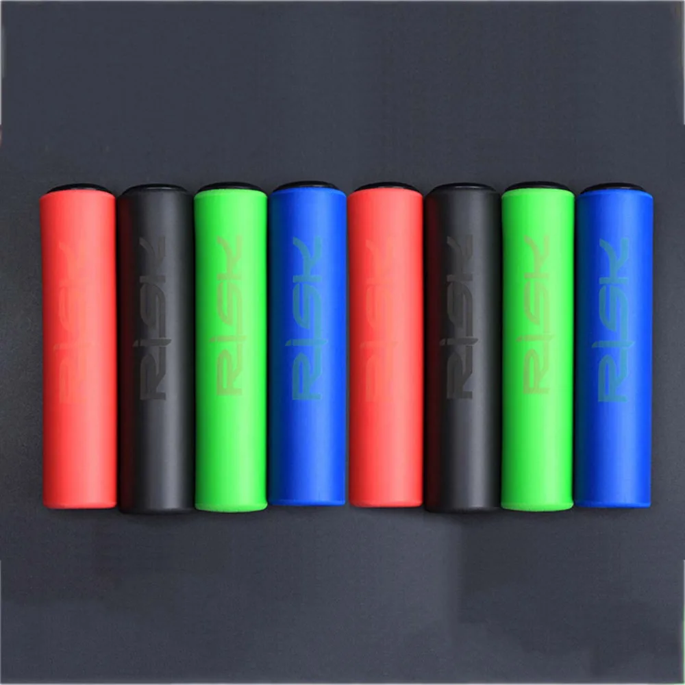 

Risk Bicycle Grips Parts Bike Cycle Handle Handlebar Bar Silicone Grip High Density Antiskid For Mountain cycling
