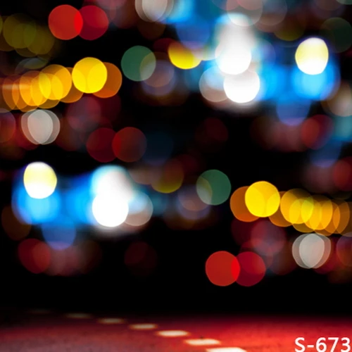 

10x10FT Dark Colorful Street Neon Spots Light View Custom Photography Studio Backdrop Background Vinyl 8x8 8x10