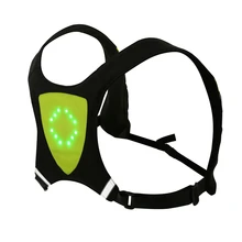 LED Turn Signal Light Vest Remote Control USB Rechargeable Water Resistant Warning Safety Gear For Cycling Climbing