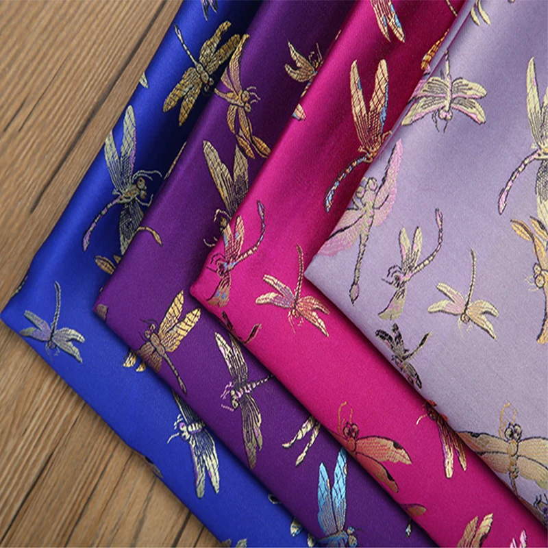 Стрекоза стиль жаккардовая парча ткань для cheongsam платье сумка подушка ручной