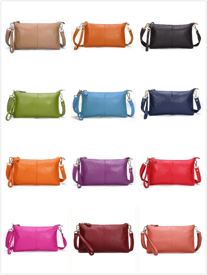 

VSEN Hot 14 colors Leather Envelope Clutch Designer Handbags High Quality Cross-body Women Female Clutch Evening Bags 24*14CM