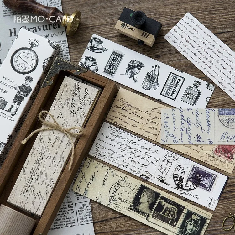 

Retro Collection Bookmark Paper Cartoon Animals Bookmark Promotional Gift Stationery Film Bookmark Message card