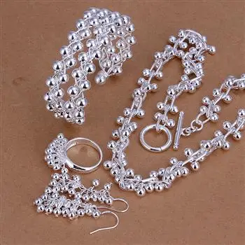 

Wholesale Fashion Jewelry Set, 925 Silver rings Necklace and Bracelet/Earrings Set . Nice Jewelry. Good S068