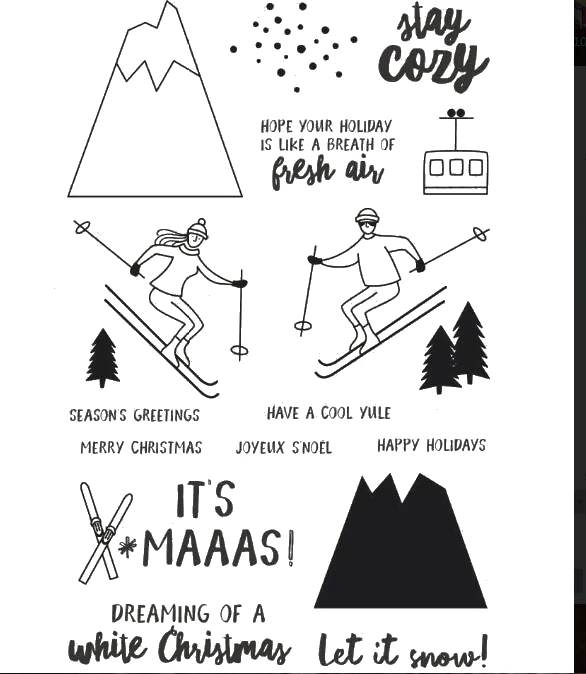 skiing transparent Clear Stamps Scrapbook Paper Craft stamp scrapbooking A0689 | Дом и сад