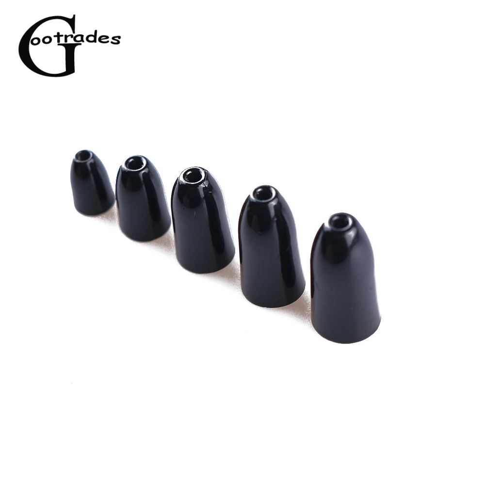 

1Pc 9-16mm Bullet Shape Fishing Lead Fall Black Bullet Bass Fishing Sinker Tackle Worm Weight Fishing Accessory Tungsten Weight