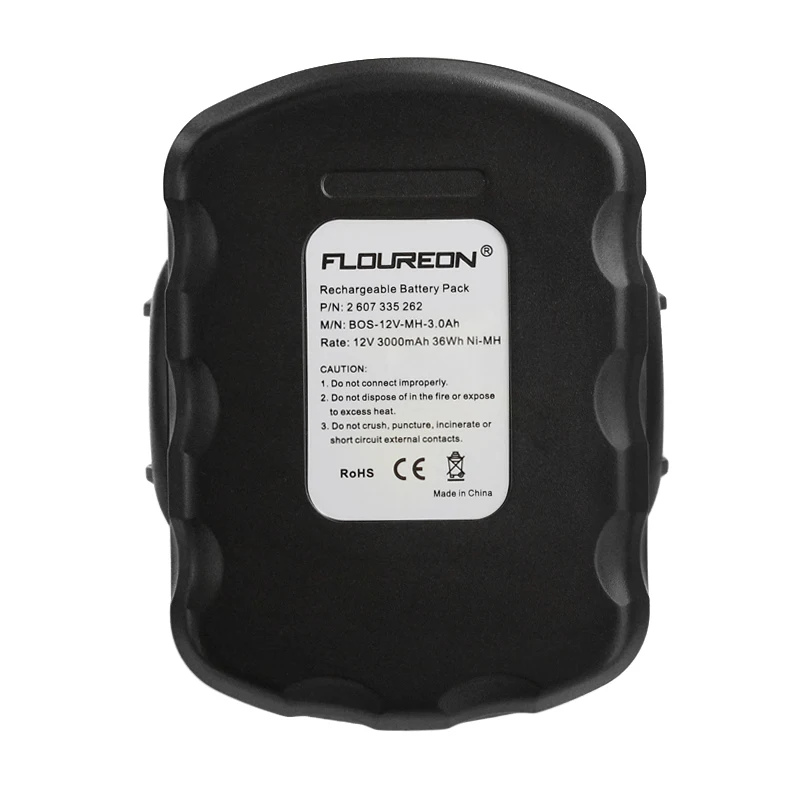 Аккумуляторная батарея FLOUREON 12V 3000mAh Ni MH для Bosch GSB 18 VE 2 GDS V HT GSR PSB 18VE PSR