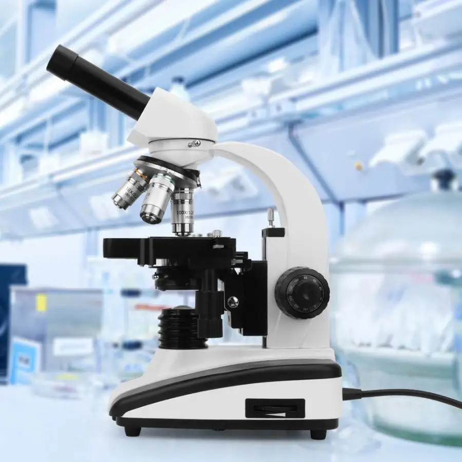 Monocular Compound Microscope 40X-1600X Abbe Condenser 2-Layer | Инструменты