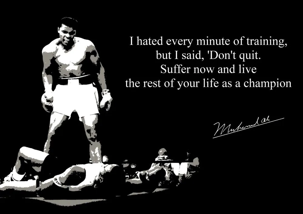 

Inspirational Muhammad Ali Motivation Sport Quot SILK POSTER 24X36INCHS