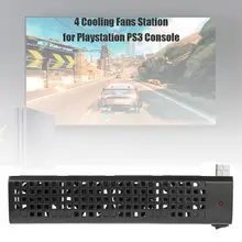 ALLOYSEED Dual USB Hub 4 вентиляторы охлаждения станции теплоотвод для sony Playstation 3 PS3(40 г/80 г) игровая консоль хост-компьютер радиатор USB вентиляторы