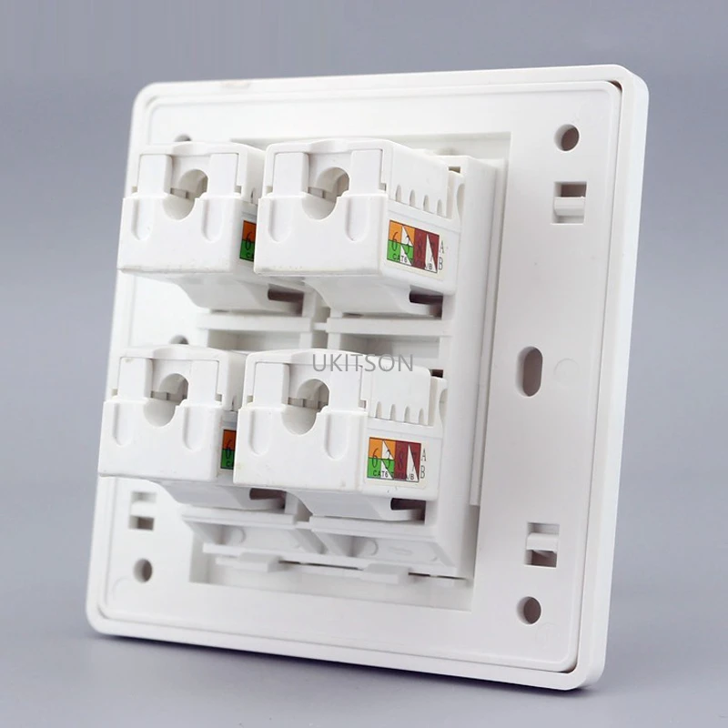 Line Type 4 Ports CAT6 rj45 wall panel pic 2