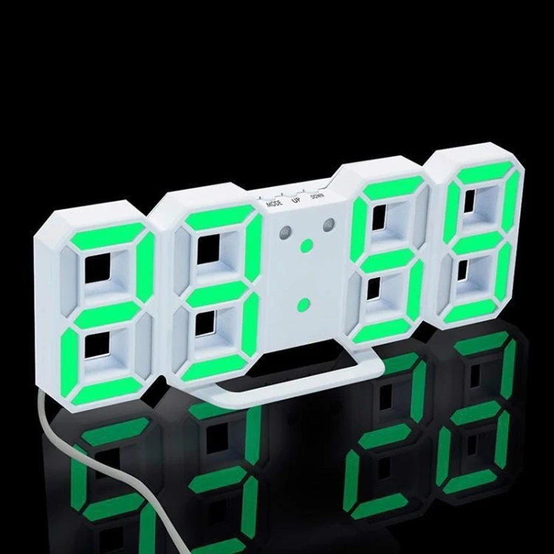 3D Digital LED Night Light Table Desk Alarm Clock Lights Table Lamp