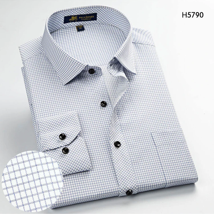 Весеннее Новое поступление мужские рубашки в клетку модные дизайнерские высококачественные тонкие фитнес с длинными рукавами хлопковые деловые рубашки M480