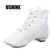 Белый, черный и розовый цвета Высокое качество из плотной ткани светло-Вес джаз и танцевальных вечеринок обувь на высокой WL14