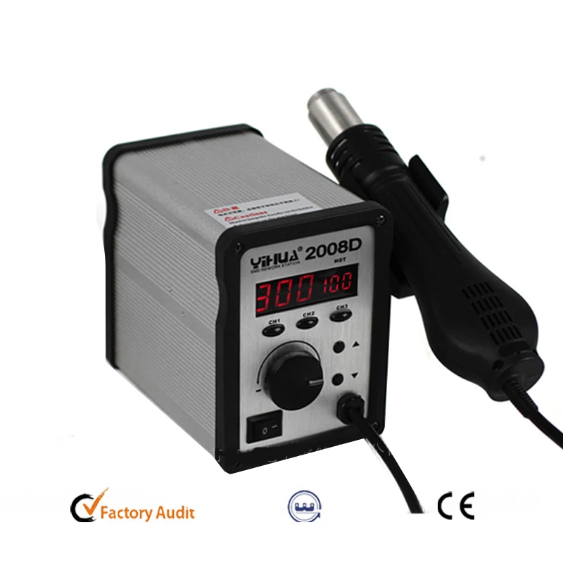 

650W YIHUA 2008D Temperature Adjustable SMD Rework Station, Hot-Air Desoldering Station