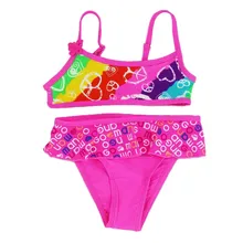 Бикини Обувь для девочек Купальник Разделение две части Плавательные костюмы для детей Обувь для девочек купальный Костюмы цветочный Одежда заплыва костюм для Обувь для девочек Купальники для малышек пляжная одежда