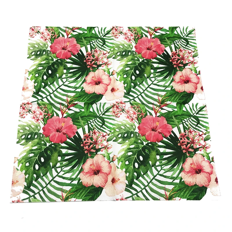 

20pcs/lot 33*33cm Flower theme disposable napkins Flower theme paper napkins baby shower party decoration Flower themed napkins