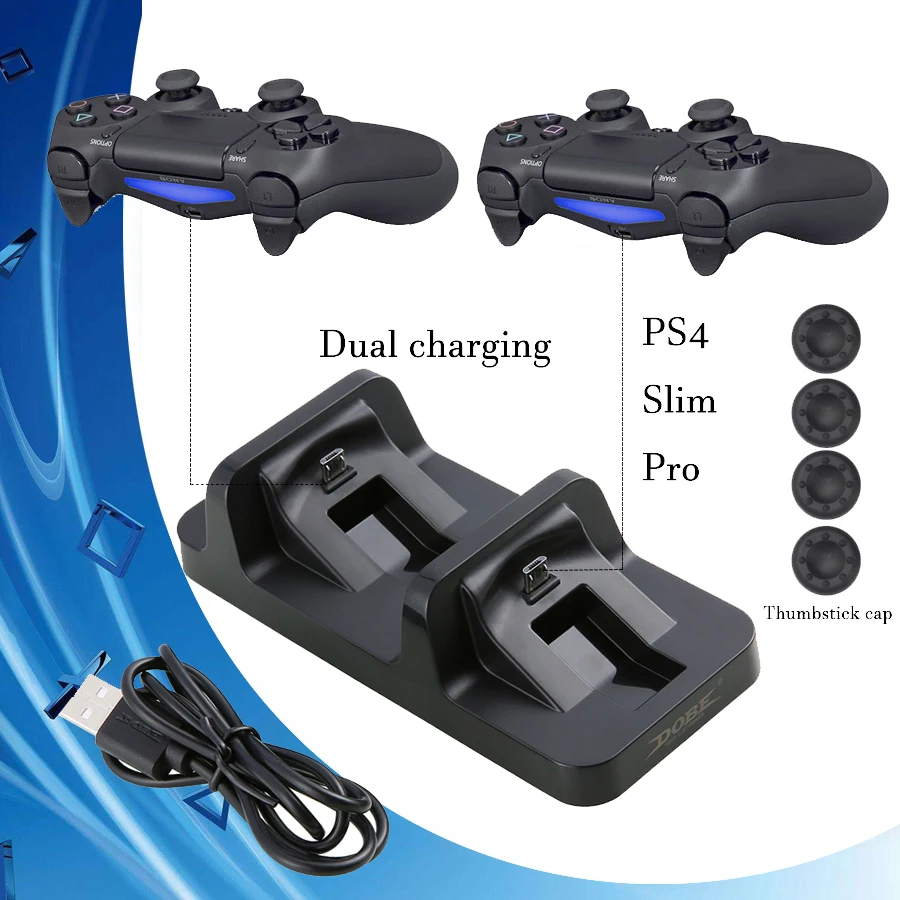

2019 PS 4 Slim Pro PS4 Controller Charger Fast Charging Dock Station USB Stand Play Station 4 Gamepad PS4 Joystick Accessories