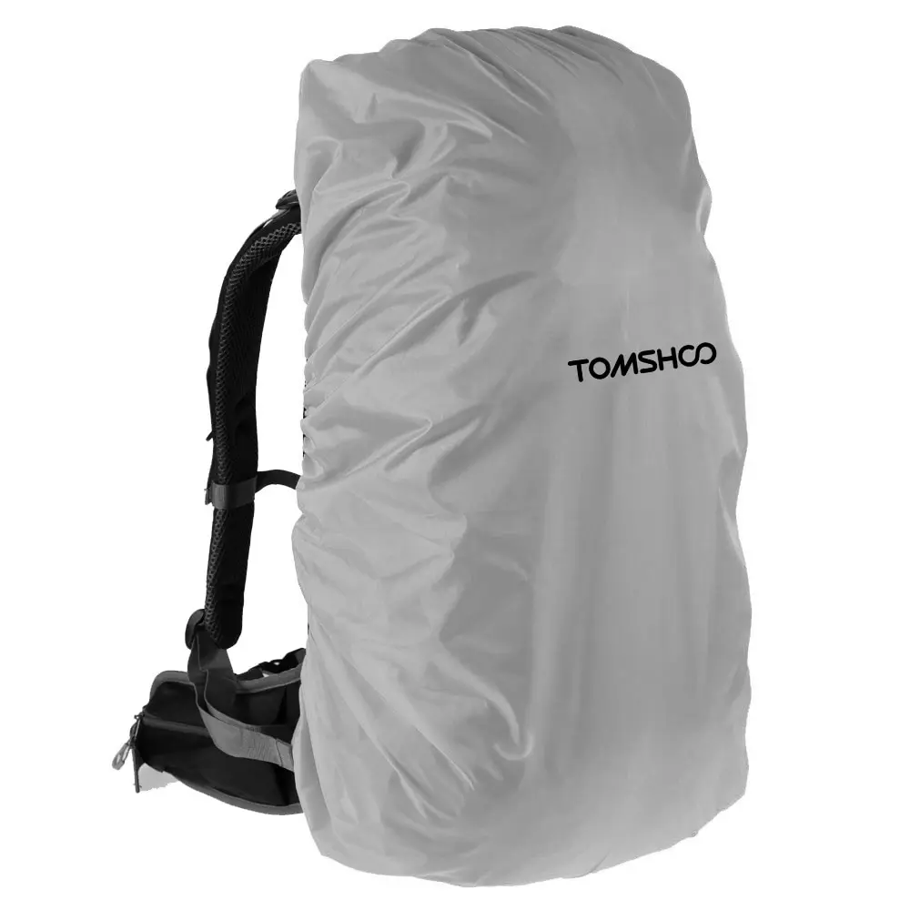 TOMSHOO 40L-50L Водонепроницаемый дождевик пылезащитный рюкзак Крышка Портативный Сверхлегкий Открытый Кемпинг Пеший Туризм путешествие - Цвет: Серый цвет