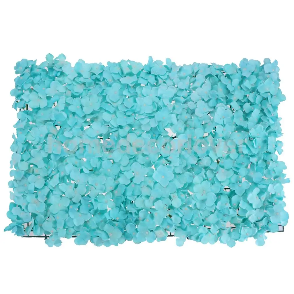 Upscale Artificial Flower Wall Panel Hydrangea Floral Carpet for Wedding Home Garden Shop Store Decoration