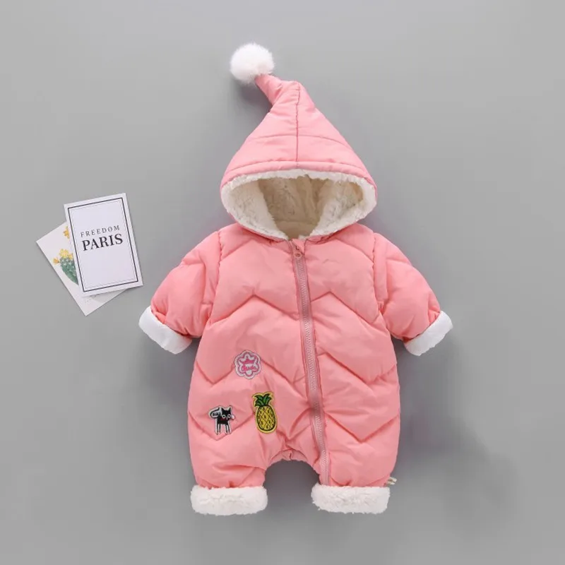 COOTELILI Winter Baby Clothes Baby Romper Infant Warm Fleece Clothing Costume Velvet Baby Winter Coat Snowsuit Overalls  (11)