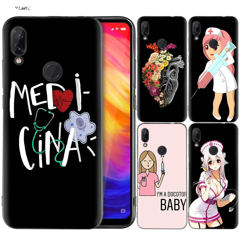

Silicone Coque Case for Xiaomi Redmi Note 7 6 5 Pro Mi A1 A2 8 Lite 9 GO Poco F1 S2 4 4X Plus Nurse Medical Medicine Health