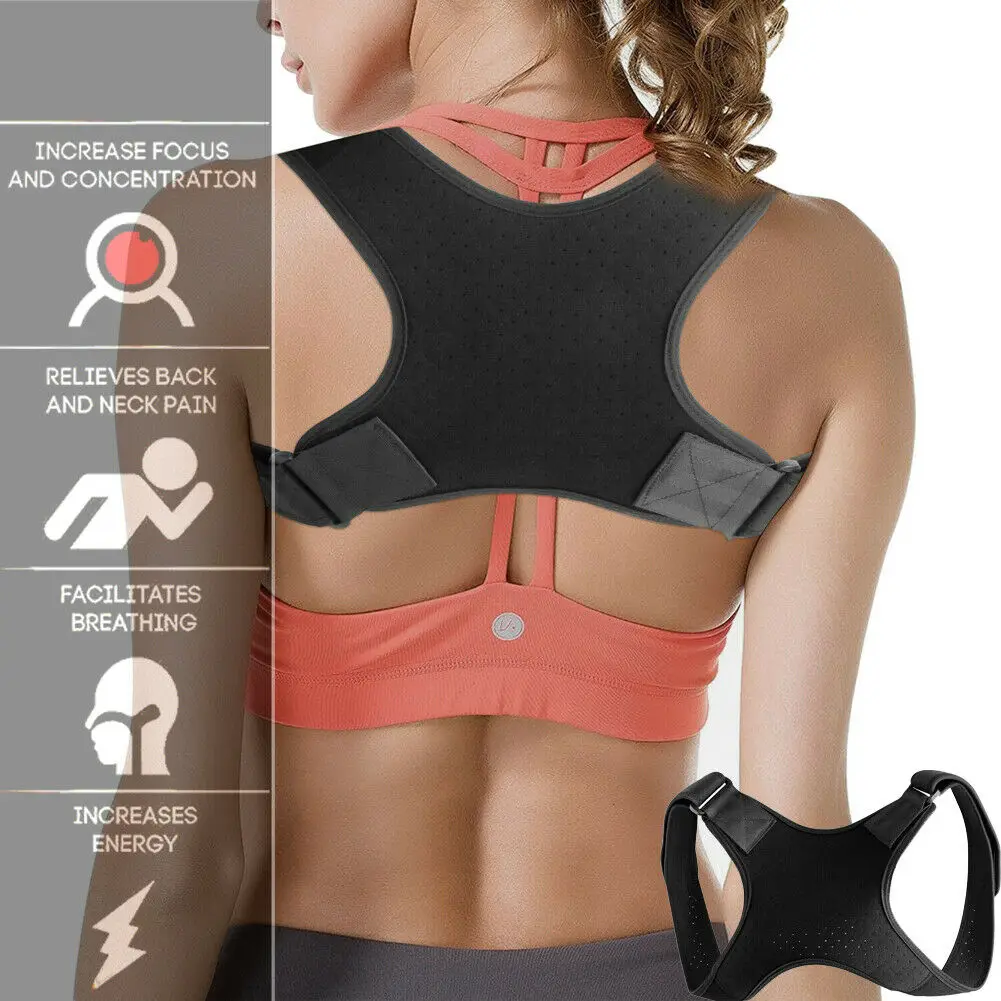 Posture Back Support Corrector Clavicle Straight Shoulders Brace Strap Correct 