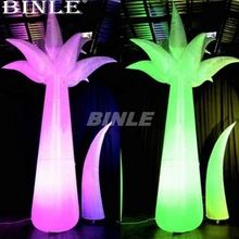 Воздушная хорошая красочная гигантская стоящая Светодиодная лампа надувная пальмовое дерево освещенная Цветочная колонна трубка для свадебного украшения
