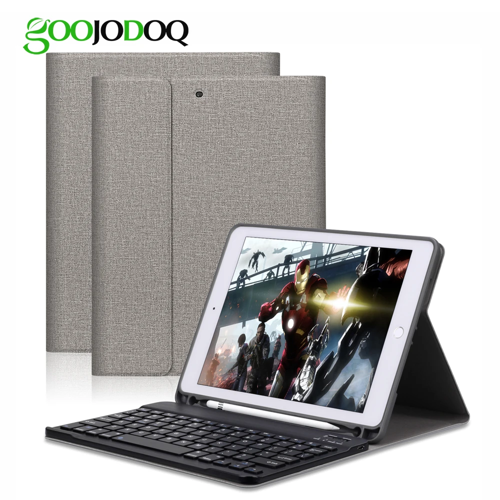 GOOJODOQ Bluetooth клавиатура чехол с карандашом держатель для iPad 2018 Air 2 Air 1 2017 9,7 Pro 9,7 чехол принципиально Магнитная Smart Cover