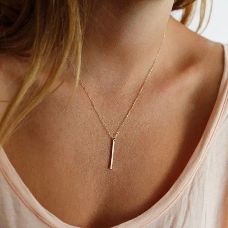 

Choker Paragraphs Contracted Geometric Rectangle Metal Bar Chain Tassel Short Sell Like Hot Cakes Wholesale Crystal Necklace